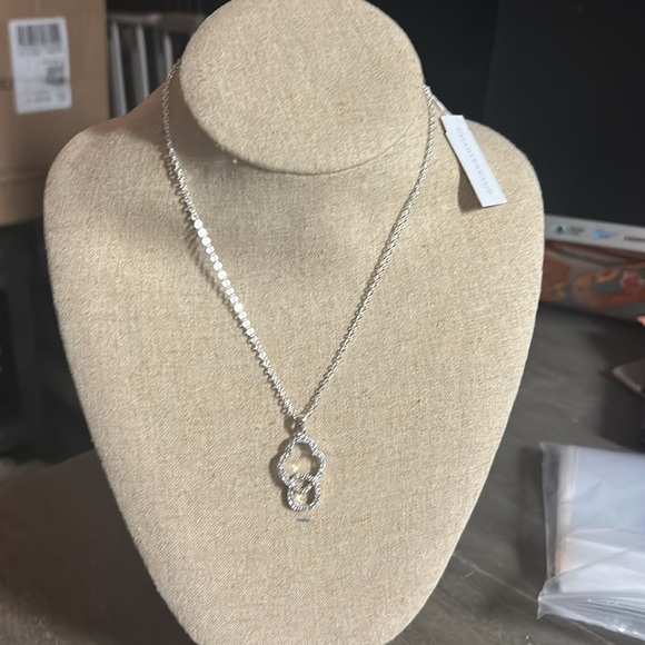 Charter Club Silver and CZ Necklace - Picture 2 of 4